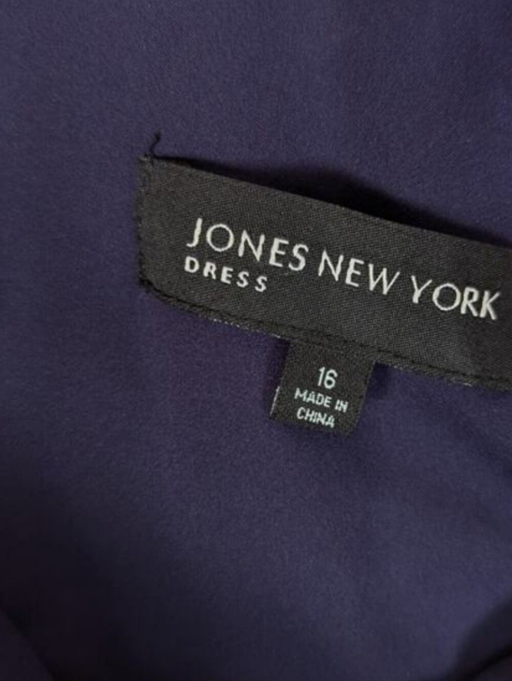 Jones New York Purple Satin V-Neck Midi Dress with Rhinestone Accent - Picture 2 of 9